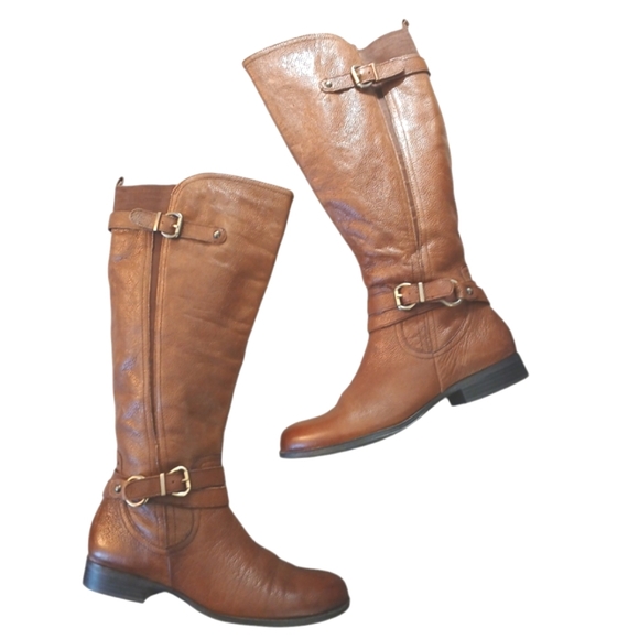 Naturalizer Wide Brown Knee High Boots Classic Women's Riding Boots size 8.5 - Picture 1 of 14